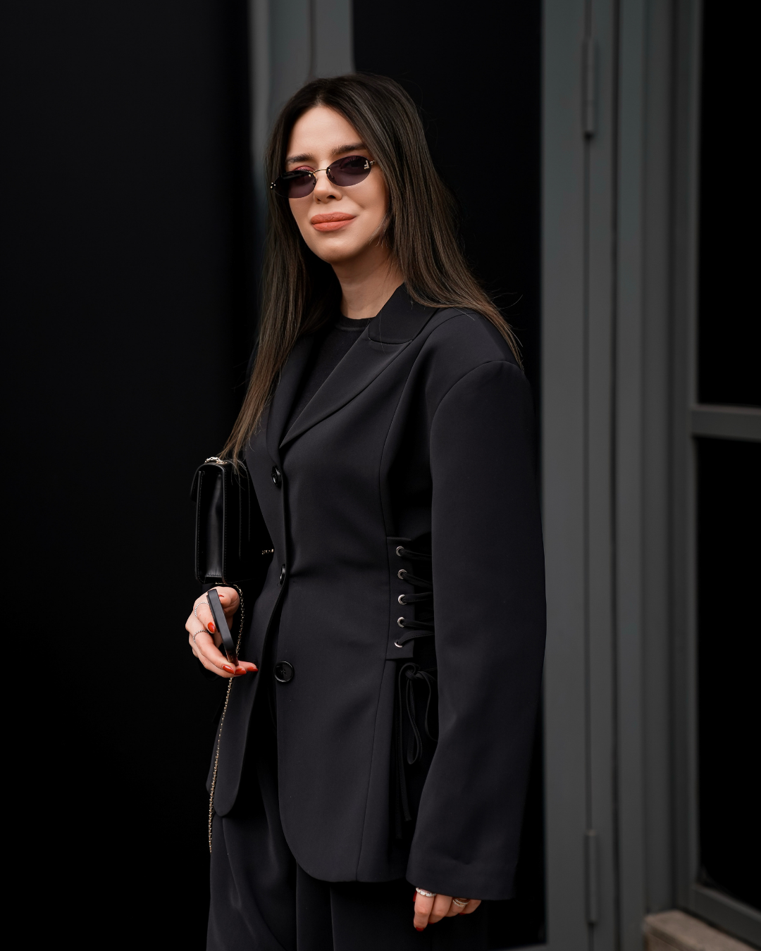 GÖKNUR ARSLAN AMBER BLACK JACKET