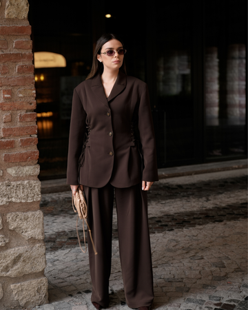 GÖKNUR ARSLAN AMBER BROWN JACKET