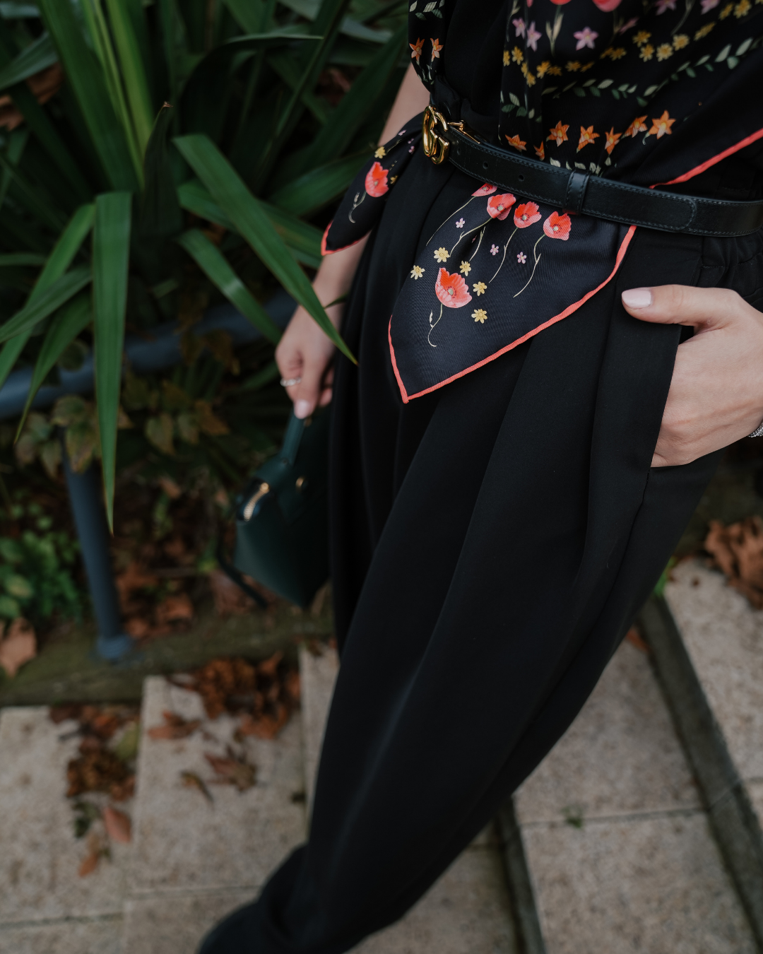 GÖKNUR ARSLAN AMBER BLACK PANTOLON