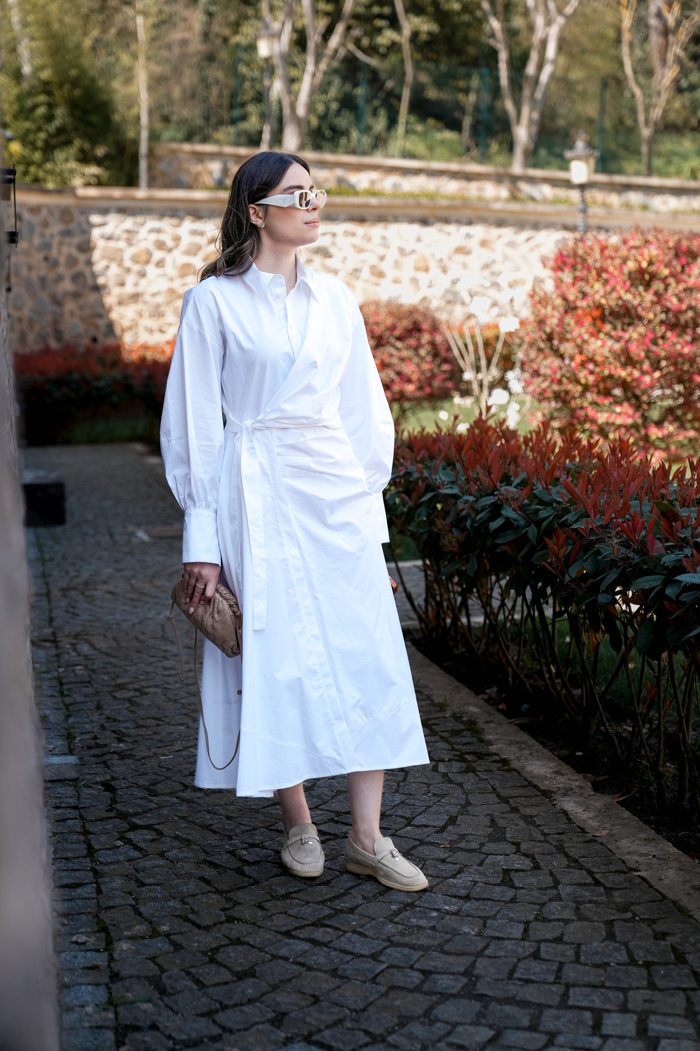 GÖKNUR ARSLAN WHİTE LADY DRESS
