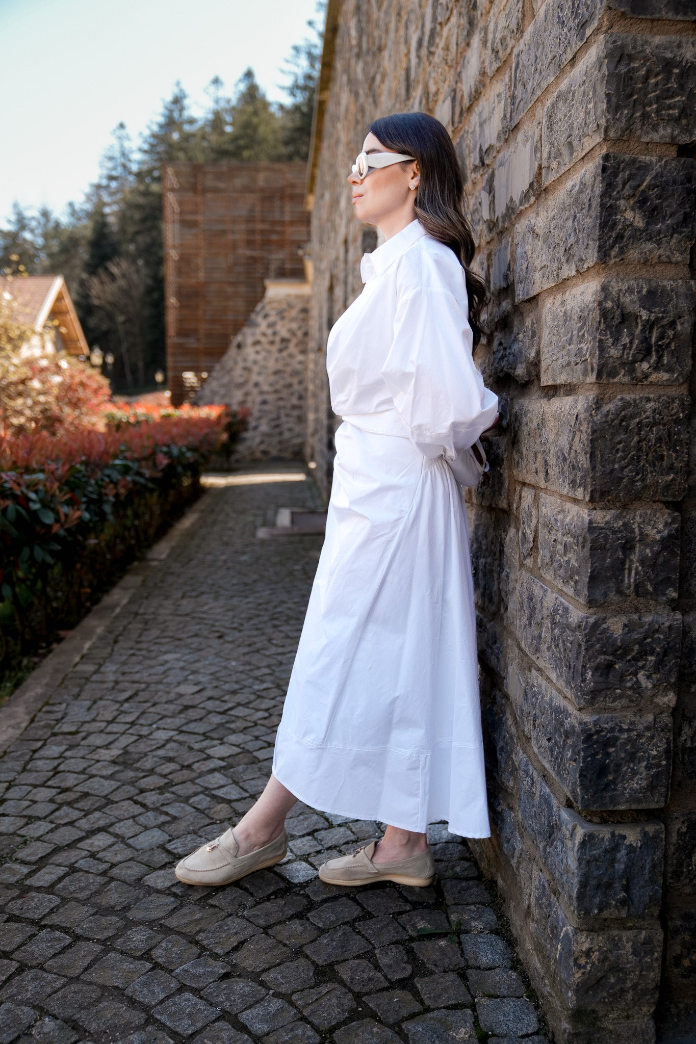 GÖKNUR ARSLAN WHİTE LADY DRESS