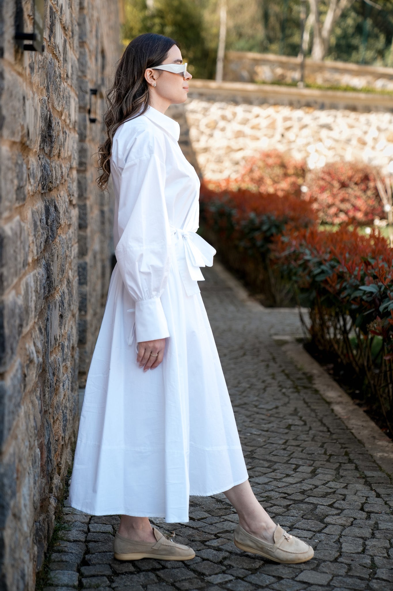 GÖKNUR ARSLAN WHİTE LADY DRESS