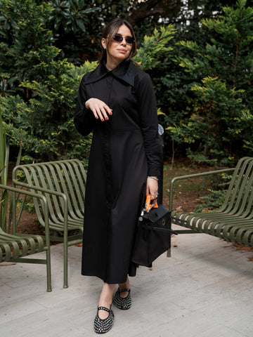 GÖKNUR ARSLAN %100 COTON ROSE ELBİSE