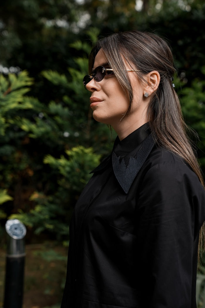 GÖKNUR ARSLAN %100 COTON ROSE ELBİSE