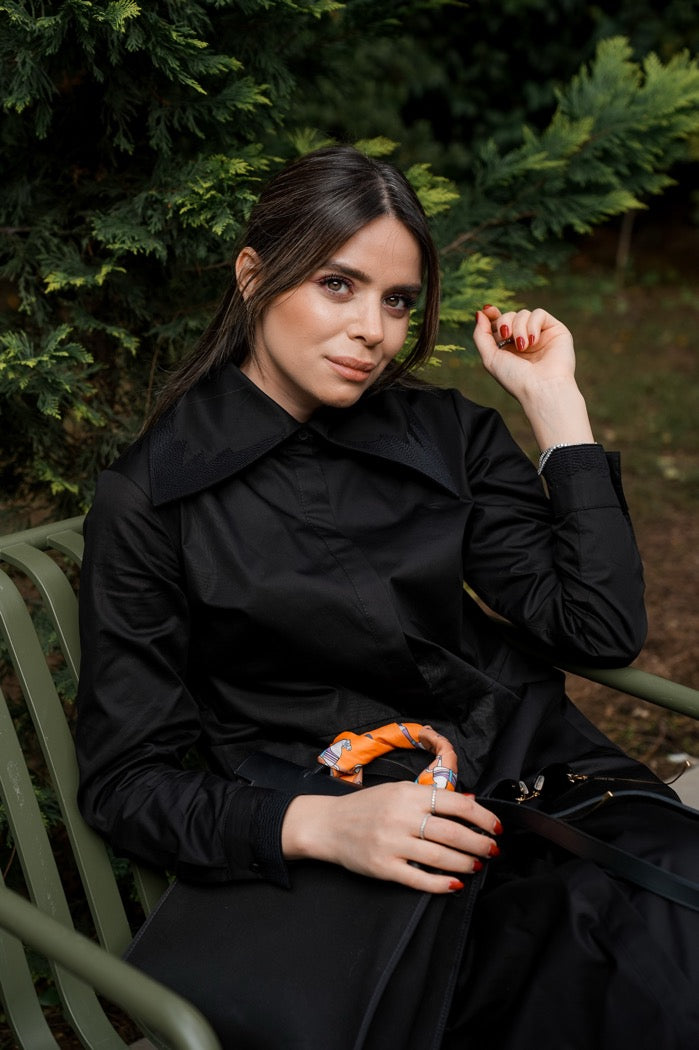 GÖKNUR ARSLAN %100 COTON ROSE ELBİSE